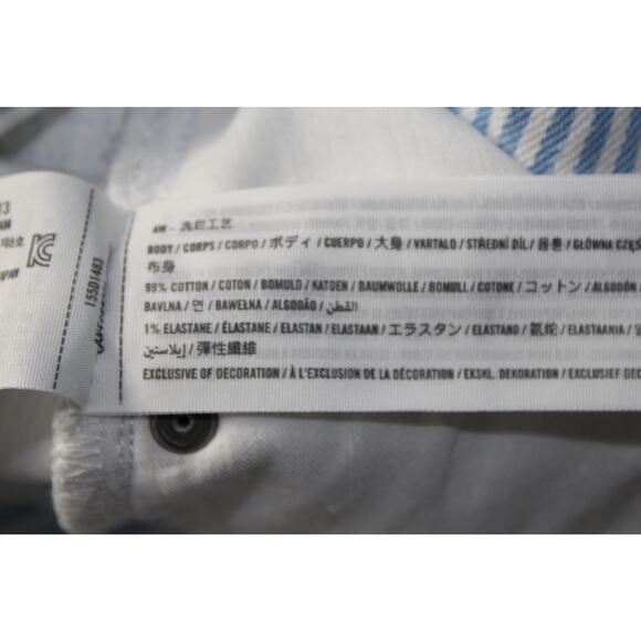 Abercrombie & Fitch Curve Love 27 4R 90s relaxed fit jean blue white stripe - Picture 5 of 6